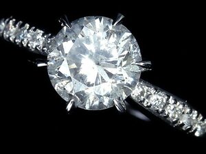 ILM11151SS【1円～】新品【RK宝石】《Diamond》上質ダイヤモンド 特大1.245ct!! 極上脇石ダイヤモンド Pt900 超高級リング ダイヤ