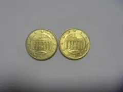 ドイツ 古銭 ノルディックゴールド ユーロコイン 10セント硬貨 2枚 外国貨幣