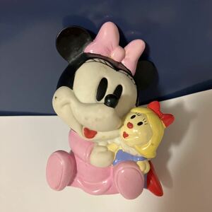 保管品　ディズニー　ベビーミニーマウス　ソフビ　フィギュア　当時物 高さ12cm