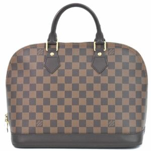 本物 ルイヴィトン LOUIS VUITTON LV アルマ ダミエ エベヌ ハンドバッグ ブラウン N51131