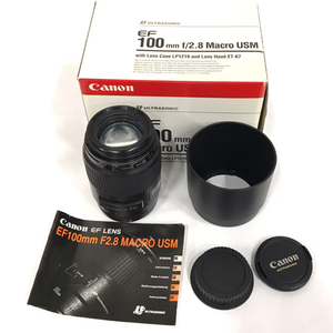 1円 Canon EF 100mm F2.8 Macro USM カメラレンズ EFマウント オートフォーカス C141034
