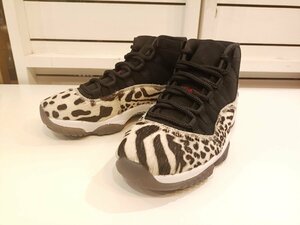 未使用品 NIKE／ナイキ Air Jordan 11 エアジョーダン 11 Animal Instinct レオパード柄 レディース 24.5㎝