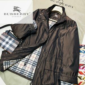 K47【極上イタリアンコーデを纏う】参考価格18万●超美品 BURBERRY LONDON●ジップアップジャケットバーバリーコート レディース　9号