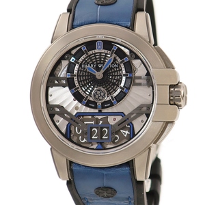 【3年保証】 ハリーウィンストン オーシャン プロジェクト Z11 OCEABD42ZZ001 合金 スケルトン 黒 青 限定 自動巻き メンズ 腕時計