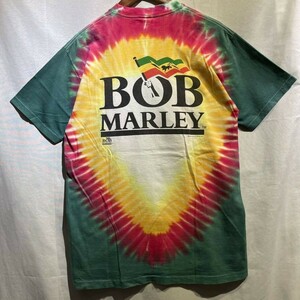 希少! ’90年 BOB MARLEY ヴィンテージ Tシャツ USA製 ANVIL レゲエ L タイダイ ボブマーリー バンド アート rap tee 80s 90s