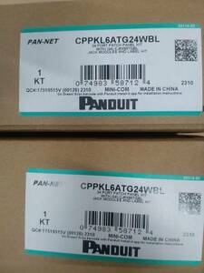 【新品】PANDUIT CPPKL6ATG24WBL CAT6A 24ポートモジュラーパッチパネルキット 2箱セット