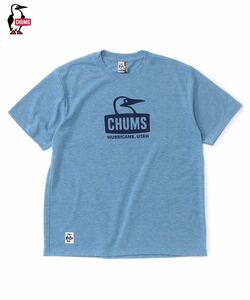 CHUMS Booby Face T-Shirt DRY Lt.Indigo チャムス ブービー フェイス Tシャツ ドライ ライト インディゴ（メンズ）CH01-1954／XXL／2XL
