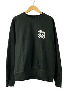 STUSSY◆スウェット/M/コットン/BLK ダイスプリント