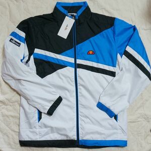 新品 ellesse ウィンドブレーカージャケット　サイズL　青白　エレッセ