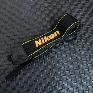 【新品未使用・送料無料】Nikon ニコン ストラップ 純正 黒色(ブラック)×黄色(イエロー) 　1