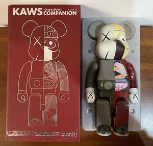 ベアブリック BE@RBRICK KAWS Dissected Companion BROWN 400%
