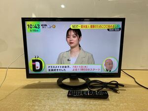 ● 極美品 SHARP 液晶カラーテレビ LC-24BK40 2018年製 HDMI/リモコン付 初期化/動作確認済