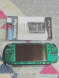 ソニー PSP-3000SG スピリティッド・グリーン　　動作品　キュルキュル音小