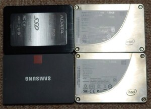 2.5型7mm厚 SATA SSD 120GB 3個＋64GB 1個（中古）（送料込）