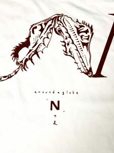 Nの足　半袖Tシャツ　Lサイズ aroundaglobe ユウレイヒレアシナナフシ　オオコノハムシ　昆虫　インセクト　insect t-shirt