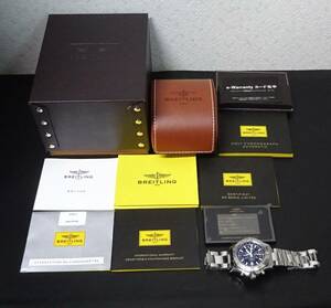 国内正規品 美品 BREITLING ブライトリング コルト クロノグラフ A13388 黒 メンズ 自動巻 国際保証書あり 純正内外箱あり 本物