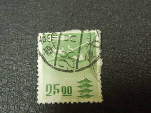 ♪♪日本切手/五重塔航空 25.00円 1951 (空13)/消印付き♪♪