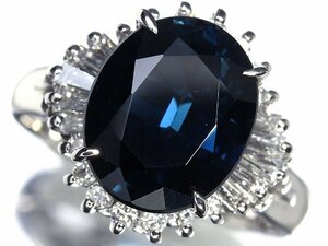 MR11337S【1円～】新品仕上【RK宝石】《Sapphire》ジュエリーマキ 上質サファイア 特大4.72ct! 極上ダイヤモンド Pt850 高級リング ダイヤ