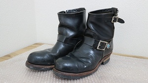 ★RED WING レッドウイング エンジニアブーツ ショート ブラック 27㎝ D2976★L9