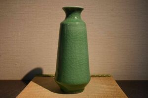 【GE】Y752【コレクター所蔵品】時代 緑釉花瓶 /中国古玩 中国美術 骨董品 時代品 美術品 古美術品
