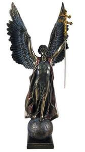 ハンガリーの英雄広場の 聖天使ガブリエル 彫像レプリカ 彫刻 高さ 約38ｃｍ/ カトリック教会(輸入品