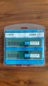 新品・未使用　crucial DDR4 3200 32gb(16gb×２)　