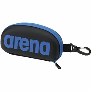arena(アリーナ) スイミングゴーグル用ケース ブラック×ブルー フリーサイズ カラビナ付き ARN-6442