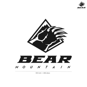 【BEAR MOUNTAIN】ベアーマウンテン★01★ダイカットステッカー★切抜きステッカー★8.0インチ★20.3cm