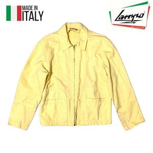 Fortunato Di Bella イエロー イタリア製 コットン ジャケット フォルトゥナート ブルゾン LAMBO zipper ランポジッパー スイングトップ