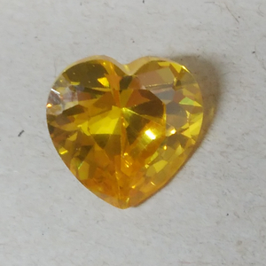 [10.47 ct] 合成イエローサファイア ハートカット ルース 宝石 ジュエリー