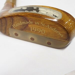 m001 KASA 美品 セントアンドリュース ウッドパター St.Andrews 1990 250/500 HAND MADE IN SCOTLAND F CLASSICS