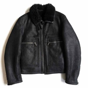 【最高級品/パープルレーベル】RALPH LAUREN PURPLE LABEL【ムートンボンバー ジャケット】S レザー ラルフローレン 2311327