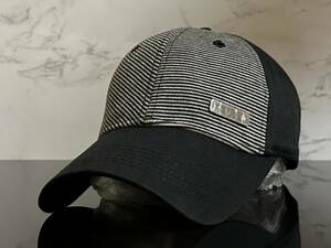 【未使用品】44B クール★OAKLEY オークリー キャップ 帽子CAP クールなシマ柄とブラックの伸縮素材にメタルピン《伸縮前60㎝～63㎝位迄》