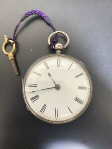 1925年　英国製　シルバーアンティーク　懐中時計　稼働品　銀製silver pocket watch London 
