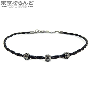 101675883 ダミアーニ Damiani メトロポリタンドリーム 3P 20062141 ダイヤモンド K18WG レザー ブレスレット ユニセックス