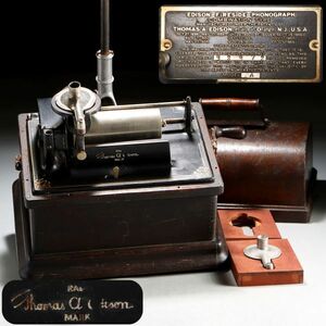 Y790. エジソン EDISON FIRESIDE PHONOGRAPH 蝋管蓄音機 現状品 / レトロ音楽プレーヤー