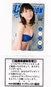 ■H14 SKE48 大場美奈 ヤングチャンピオン QUOカード500円 当選通知書付 2