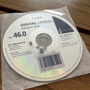 【中古】キャノン Canon Solution Disk ソリューションディスク　ver46.0