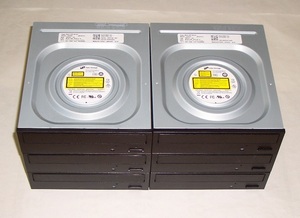 ◆6台セット！Hitachi LG製 スーパーマルチDVD 2層DVD±R対応『GHC0N（GH24NSB0）』正常動作品！