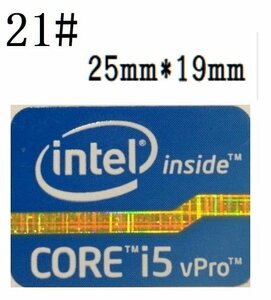 21# 二三代目【CORE i5vPro】エンブレムシール■25*19㎜■ 条件付き送料無料