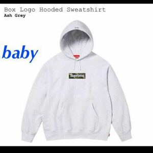 Supreme シュプリーム 2023AW Supreme Box Logo Hooded Sweatshirt Ash Grey サイズM