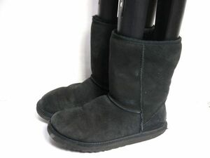 アグ オーストラリア UGG Australia ブーツ シープスキン ボア 黒 us8 25.0cm J213-65