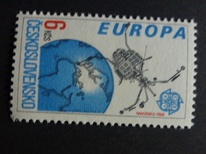 A-45　チェコスロバキア切手　ヨーロッパ切手１９９１年　衛星　マギオンⅡ