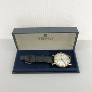 15733/ TISSOT AUTOMATIC Seastar ティソ ゴールド 黒革ベルト 腕時計