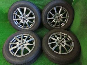 ブリヂストン EX20RV 195/65R15 社外 マナレイ 汎用 15×6J 5H/100 夏タイヤ付4本 プリウス 中古 売切!!