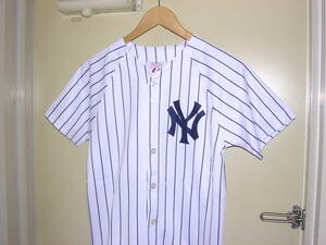 Kids size 00s USA製 Majestic MLB New York Yankees #55 jersey shirt L vintage old ヤンキース 松井 ナンバリング ユニフォーム シャツ