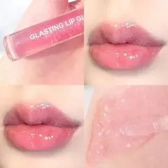 透明な光沢のあるリキッドリップグロス,GL02 透明ピンク キラキラ ラメ