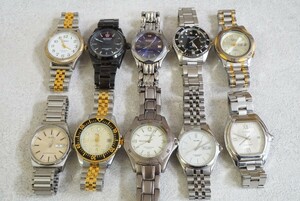 F756 メンズ 腕時計 ALBAなど 10点セット QUARTZ/クォーツ ヴィンテージ アクセサリー 大量 まとめて おまとめ まとめ売り 色々 不動品