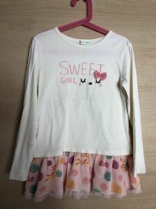 kpニットプランナー 長袖Tシャツ チュニック　ミミちゃん　130サイズ　used