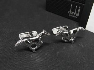 ■新品同様■ dunhill ダンヒル SV925 ホース 馬 カフス カフリンクス アクセサリー 紳士 メンズ シルバー系 AS7460